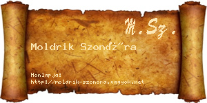 Moldrik Szonóra névjegykártya